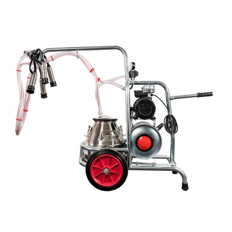 Aparat de muls vaci EMT 1 post, 1 bidon inox 30 litri, sasiu galvanizat