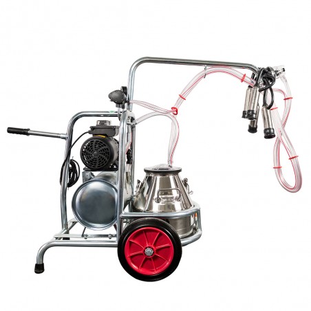 Aparat de muls vaci EMT 1 post, 1 bidon inox 30 litri, sasiu galvanizat