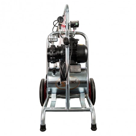 Aparat de muls vaci EMT 1 post, 1 bidon inox 30 litri, sasiu galvanizat