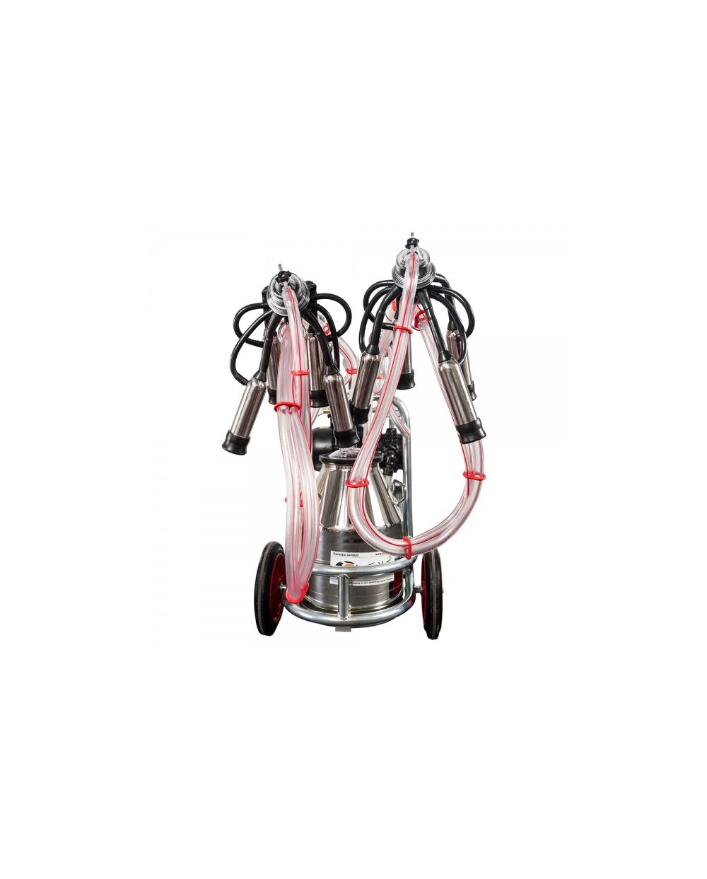 Aparat de muls vaci EMT 2 posturi, 1 bidon inox 40 litri, sasiu galvanizat