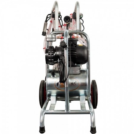 Aparat de muls vaci EMT 2 posturi, 1 bidon inox 40 litri, sasiu galvanizat
