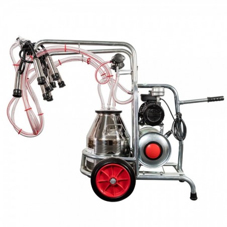 Aparat de muls vaci EMT 2 posturi, 1 bidon inox 40 litri, sasiu galvanizat