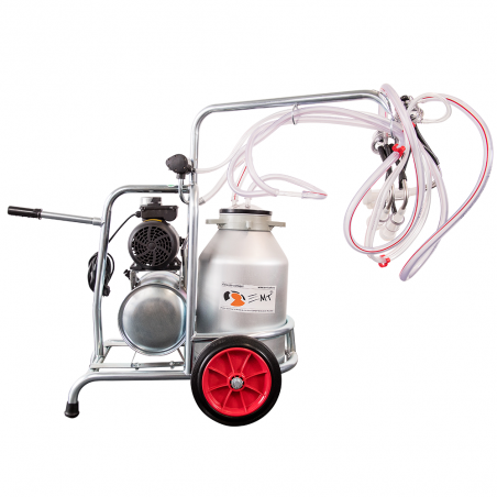 APARAT DE MULS OI SAU CAPRE EMT 2 POSTURI, 1 BIDON ALUMINIU 25 LITRI