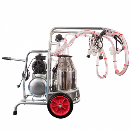 APARAT DE MULS MIXT VACI, OI SI CAPRE CU 3 POSTURI, 1 BIDON INOX 40 LITRI