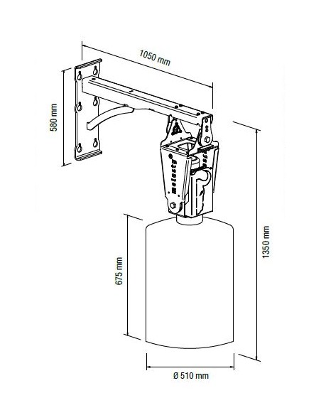 Perie electrica rotativa pentru ingrijirea vacilor