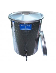 Cisterna inox pentru stocare vin Marchisio SPO, capac...