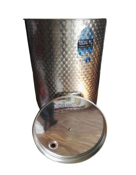 Cisterna inox cu capac flotant Toscana Inox ARIA Pe, 500 litri