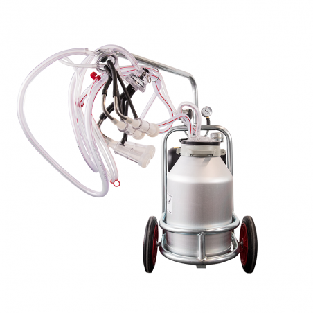 APARAT DE MULS OI SAU CAPRE EMT 2 POSTURI, 1 BIDON ALUMINIU 20 LITRI