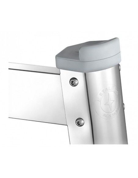 Suport din inox pentru cisterne si bidoane MetalBox, cu protectii plastic