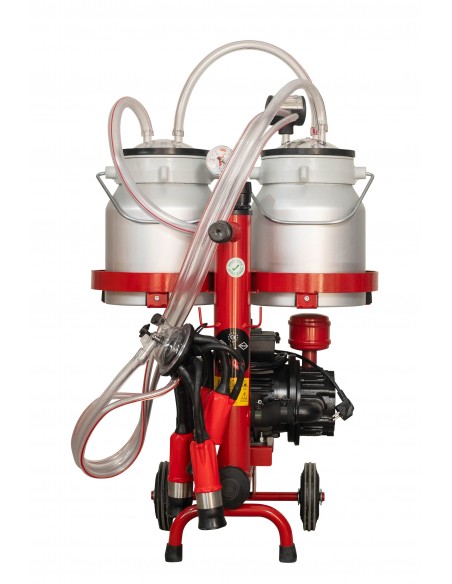 Aparat de muls vaci micro 1 post, 2 bidoane aluminiu 10 litri