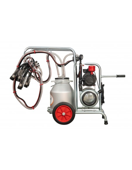 Aparat de muls bovine MELASTY cu cadru galvanizat 2 posturi si 1 bidon aluminiu 40 litri(ULEI)