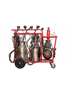 Aparat de muls vaci MELASTY cu 4 posturi, 2 bidoane inox... 2