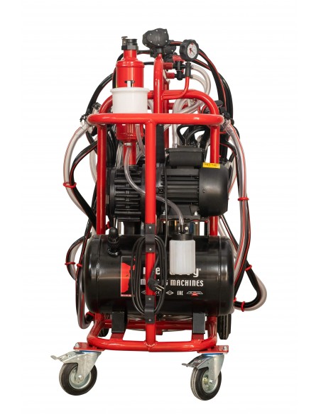 Aparat de muls vaci MELASTY cu 4 posturi, 2 bidoane inox 40 litri