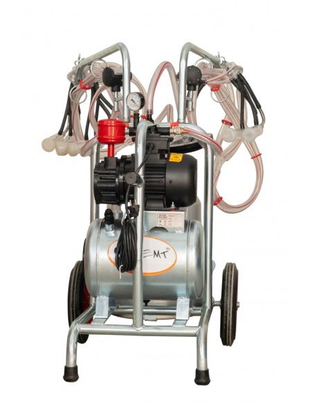 APARAT DE MULS OI SAU CAPRE EMT CU 4 POSTURI, 1 BIDON ALUMINIU 25 LITRI