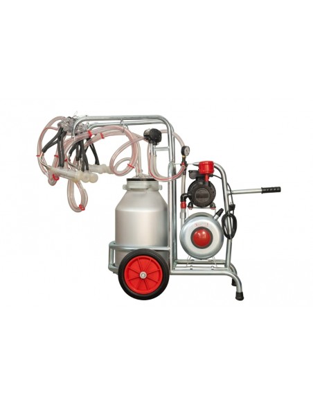 APARAT DE MULS OI SAU CAPRE EMT CU 4 POSTURI, 1 BIDON ALUMINIU 40 LITRI
