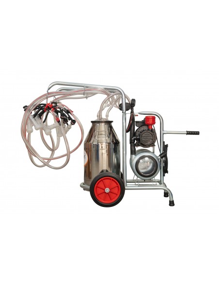 APARAT DE MULS OI SAU CAPRE MELASTY CU 4 POSTURI, 1 BIDON INOX 40 LITRI