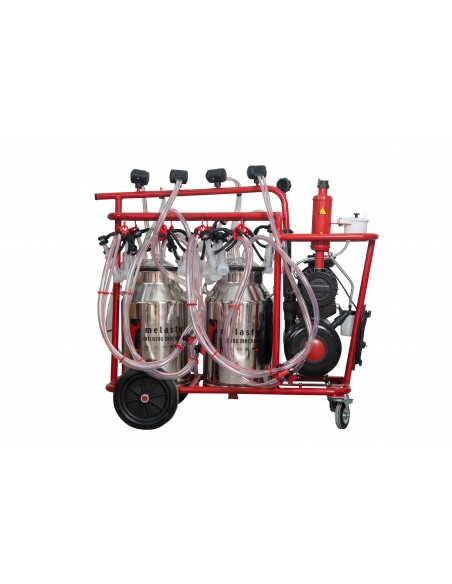 APARAT DE MULS OI SAU CAPRE MELASTY CU 8 POSTURI, 2 BIDOANE INOX 40 LITRI