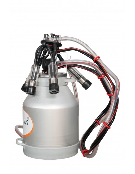 Bidon aluminiu 30 litri pentru sistem fix de muls (complet echipat) - vaci, oi, capre