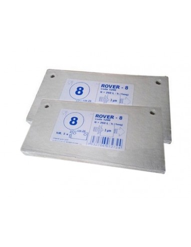 Placi filtrante 20x10 cm ROVER 8, degrosare de clarifiere, set 10 buc