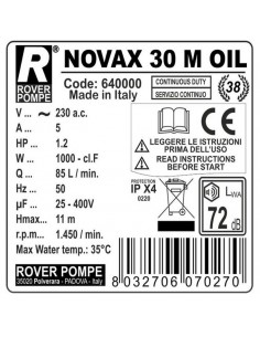 Pompa de transfer ulei vegetal Rover NOVAX 30 Oil, 1000... 2