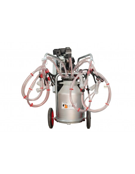 APARAT DE MULS CAPRE SAU OI MELASTY CU MOTOR TERMIC SI MOTOR ELECTRIC CU 4 POSTURI, 1 BIDON ALUMINIU 30 LITRI