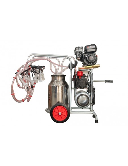 APARAT DE MULS CAPRE SAU OI MELASTY CU MOTOR TERMIC SI MOTOR ELECTRIC CU 4 POSTURI, 1 BIDON INOX 20 LITRI