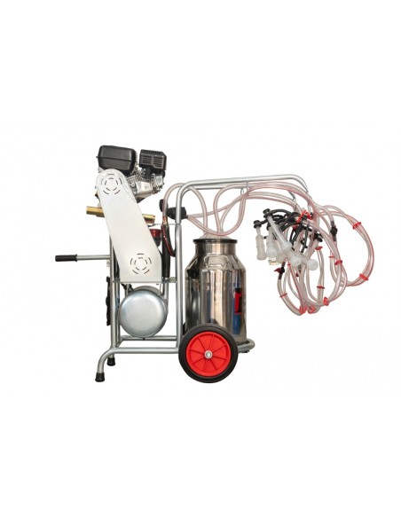 APARAT DE MULS CAPRE SAU OI MELASTY CU MOTOR TERMIC SI MOTOR ELECTRIC CU 4 POSTURI, 1 BIDON INOX 30 LITRI