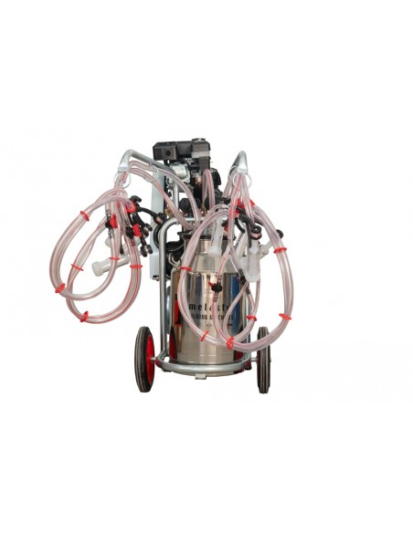 APARAT DE MULS CAPRE SAU OI MELASTY CU MOTOR TERMIC SI MOTOR ELECTRIC CU 4 POSTURI, 1 BIDON INOX 40 LITRI