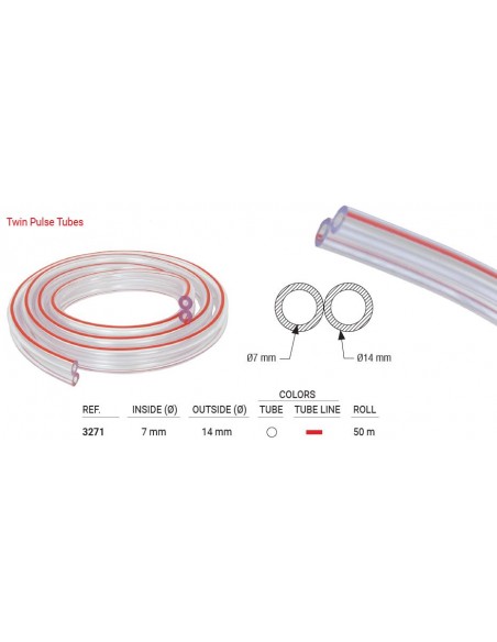 Furtun vid dublu pentru aparat de muls (ML)