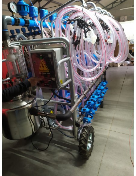 Sala de muls oi sau capre mobila 12 posturi( PULSATOARE ELECTRONICE)