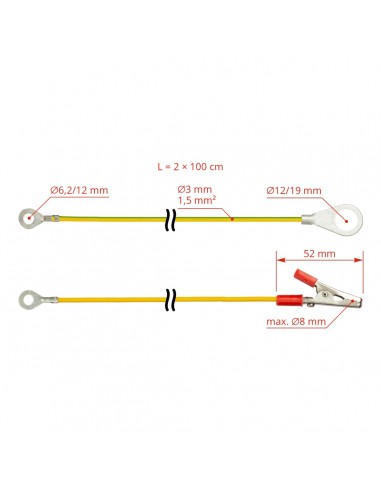 Set 2 cabluri conexiune gard electric