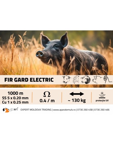 Fir gard electric 1000 M - 130 KG, 0.4 Ω/M, SS...