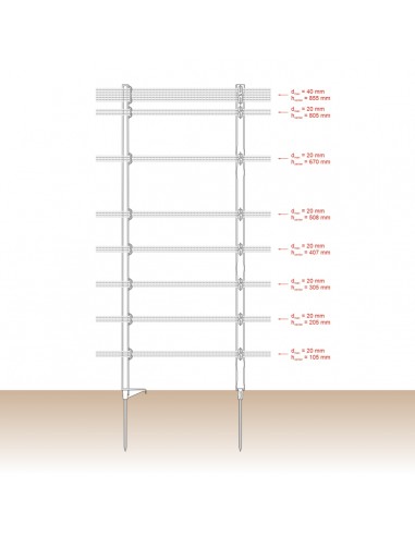 Stalp gard electric simplu 105 cm