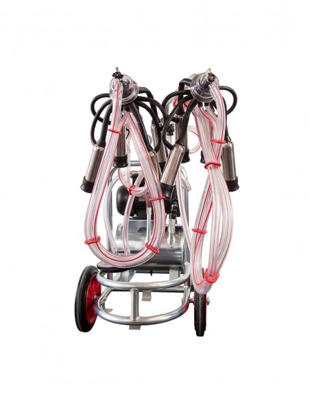 Aparat de muls vaci EMT 2 posturi si loc de 1 bidon, sasiu galvanizat( ULEI)