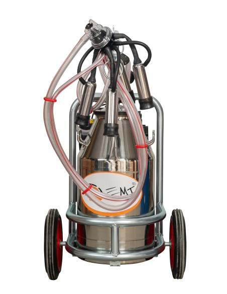 Aparat de muls vaci EMT 1 post, 1 bidon inox 25 litri, sasiu galvanizat( ULEI)