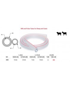 Furtun dublu lapte si vacuum pentru aparat de muls pt. oi...