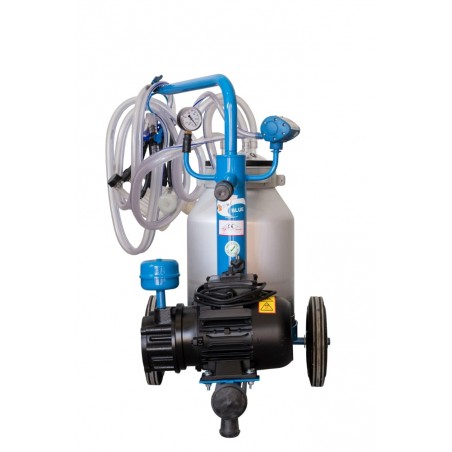 APARAT DE MULS OI SAU CAPRE EMT BLUE 2 POSTURI, 1 BIDON ALUMINIU 20 LITRI