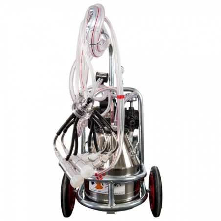 APARAT DE MULS OI SAU CAPRE EMT CU 2 POSTURI, 1 BIDON INOX 20 LITRI