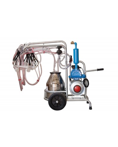APARAT DE MULS OI SI CAPRE CU 6 POSTURI, 1 BIDON INOX 30 L 2