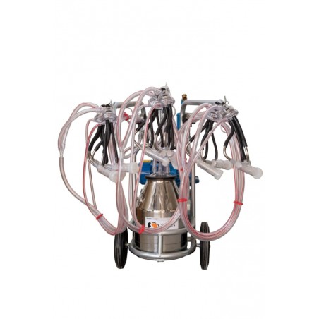 APARAT DE MULS OI SI CAPRE CU 6 POSTURI, 1 BIDON INOX 30 L