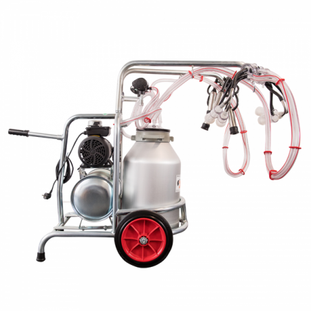 APARAT DE MULS MIXT VACI, OI SI CAPRE CU 3 POSTURI, 1 BIDON ALUMINIU 20 LITRI