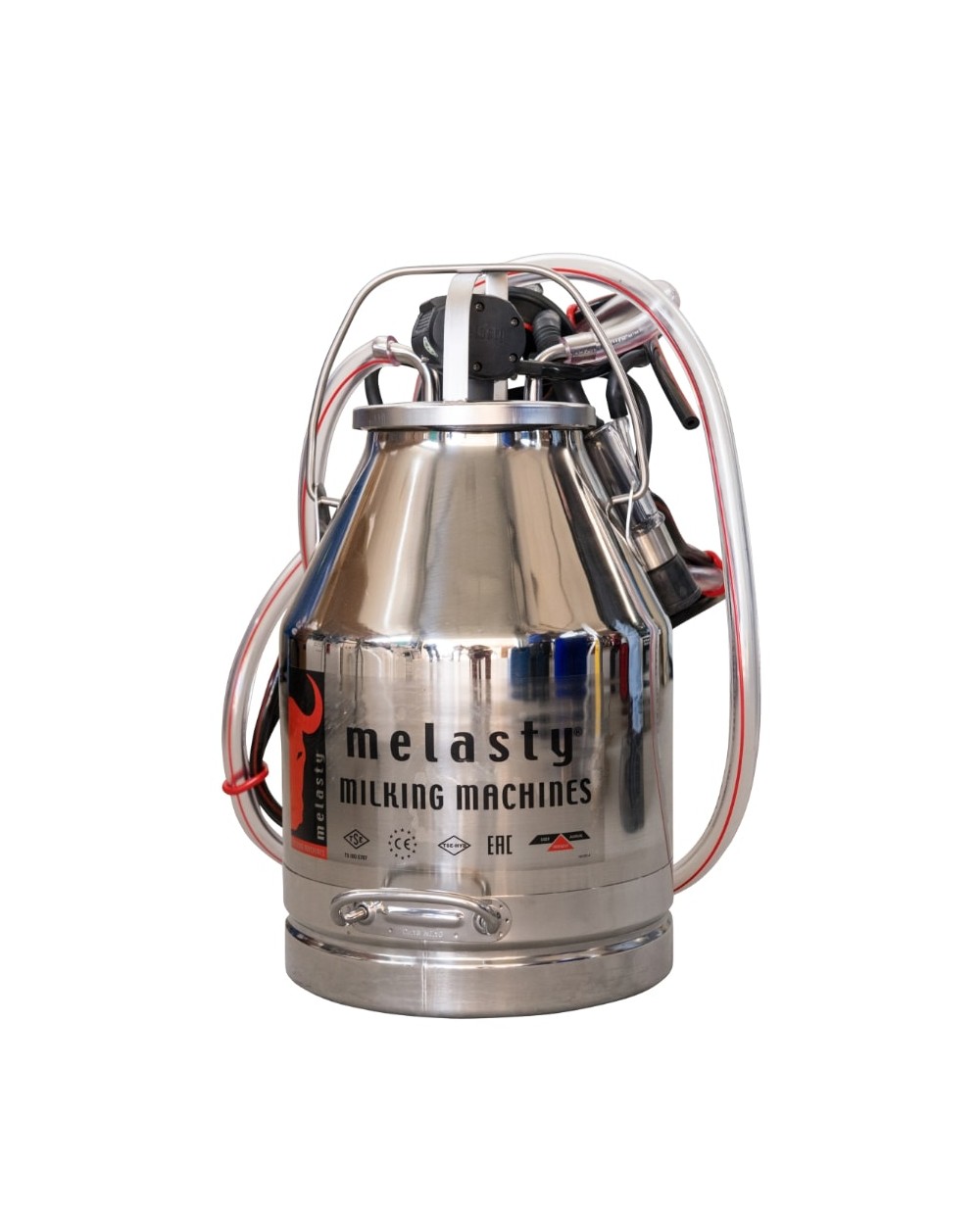 Bidon inox 30 litri pentru sistem fix de muls (complet echipat) -vaci, oi, capre