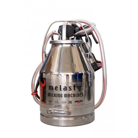Bidon inox 30 litri pentru sistem fix de muls (complet echipat) -vaci, oi, capre