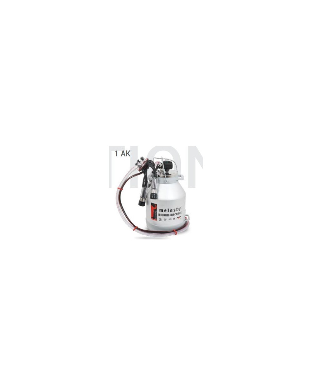 Bidon aluminiu 30 litri pentru sistem fix de muls (complet echipat) - vaci, oi, capre