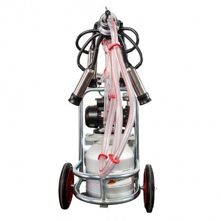 Aparat de muls vaci EMT 1 post, 1 bidon aluminiu 30 litri, sasiu galvanizat