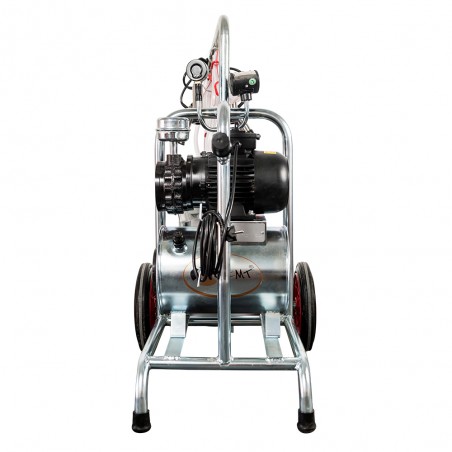 Aparat de muls vaci EMT 1 post, 1 bidon aluminiu 30 litri, sasiu galvanizat